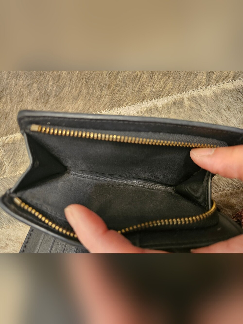COACH Black "Spooky Eyes" Compact Wallet - Picture 9 of 9